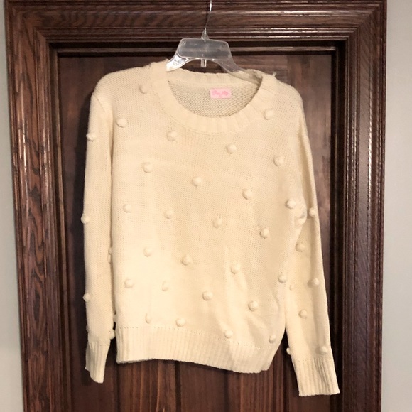 Pink Lily Sweaters - Popcorn White Sweater